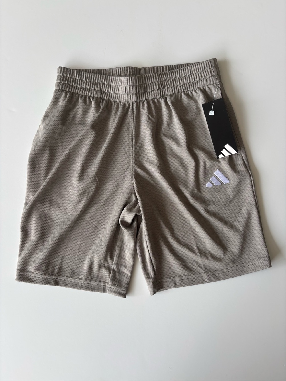 adidas NWT Boy’s 10/12  Athletic Training Shorts in Dark Beige Lightweight